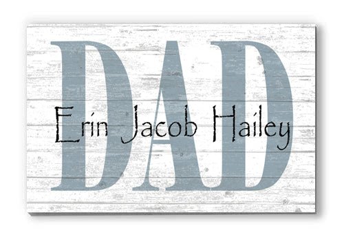 Personalized Dad Gift – Custom Wood Sign with Kids’ Names | Father’s Day Gift from Children | Handmade USA