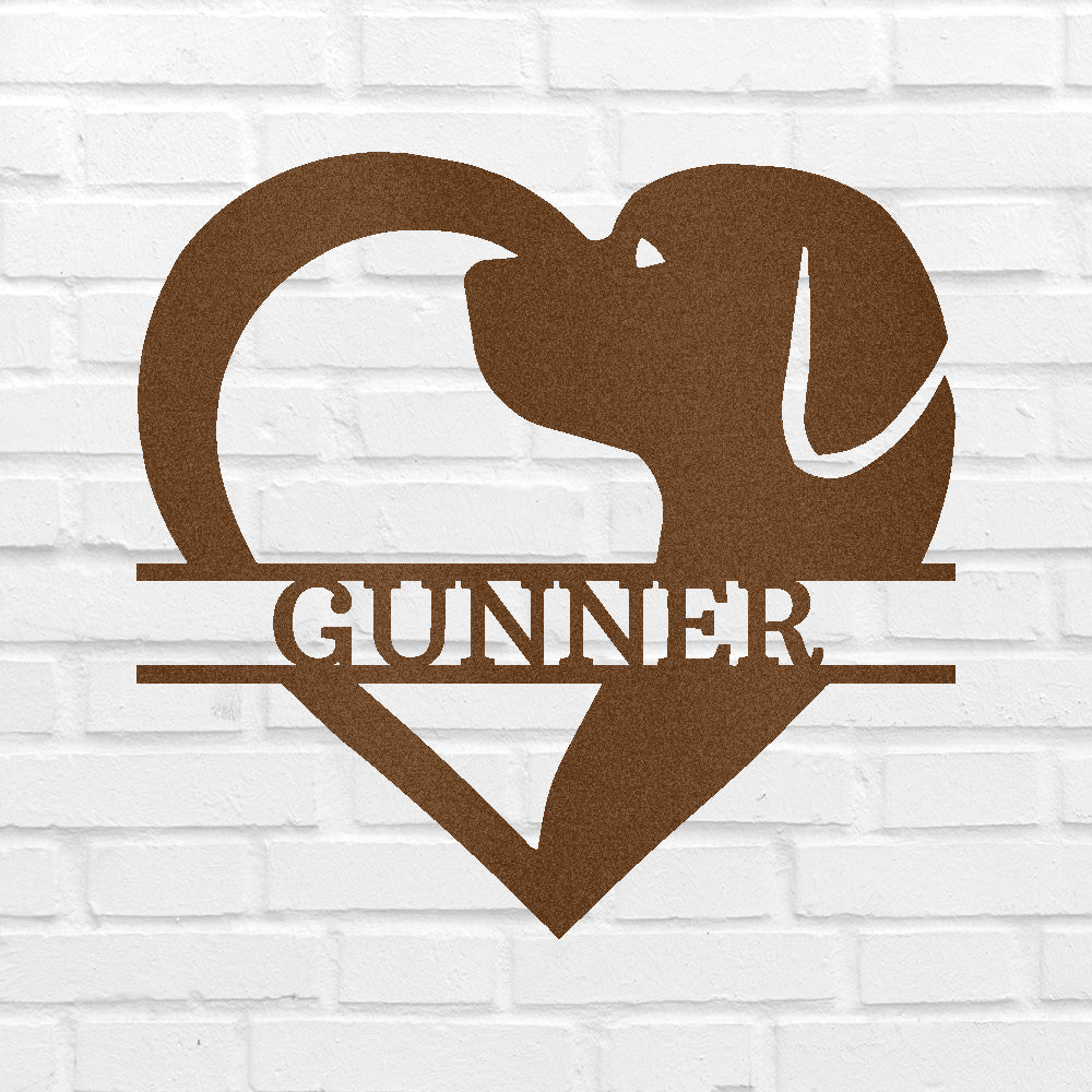 Dog Love Personalized Gifts - Custom Metal Sign