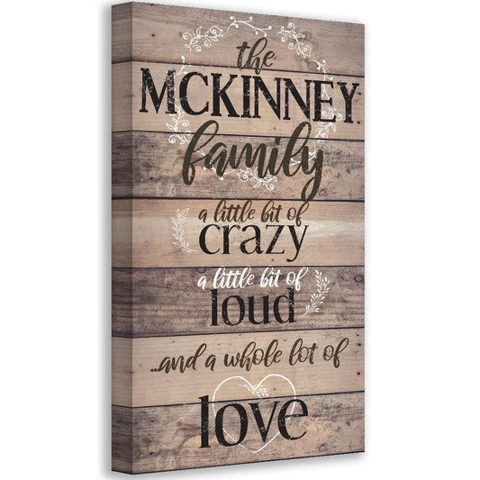 Personalized - Family A Little Bit Of Crazy - Canvas