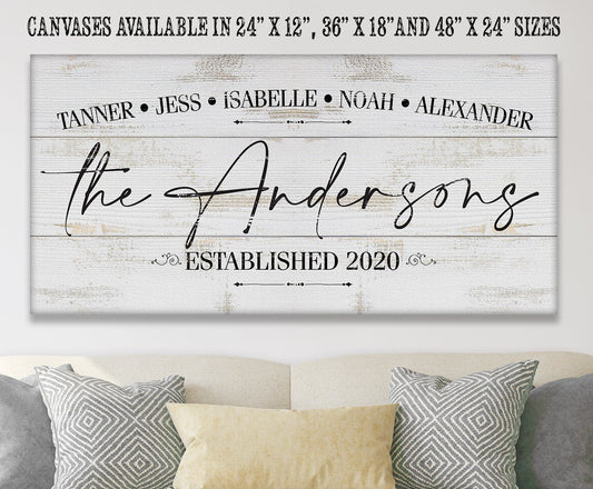 Personalized - Family Name - Canvas