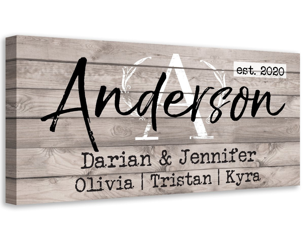 Personalized - Family Name - Canvas