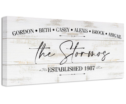 Personalized - Family Name - Canvas