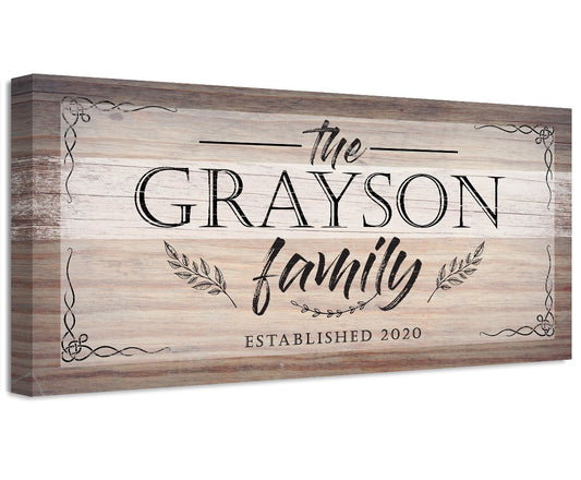 Personalized - Family Name - Canvas
