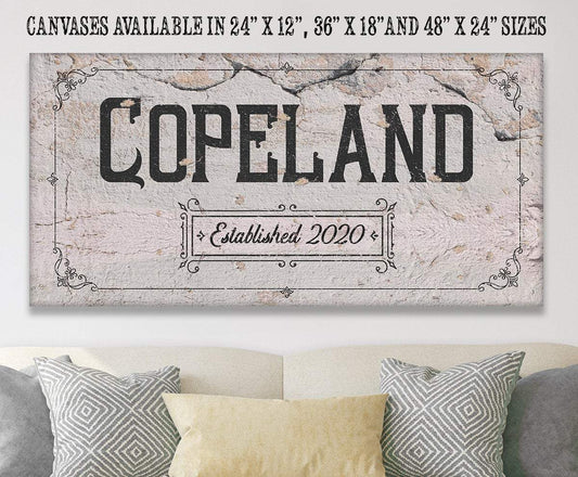 Personalized - Family Name - Canvas