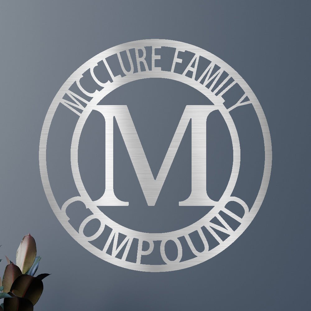 Family Name Sign - Custom Metal Sign, Split Letter, Wedding Gift