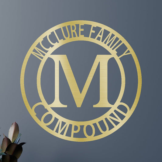 Family Name Sign - Custom Metal Sign, Split Letter, Wedding Gift