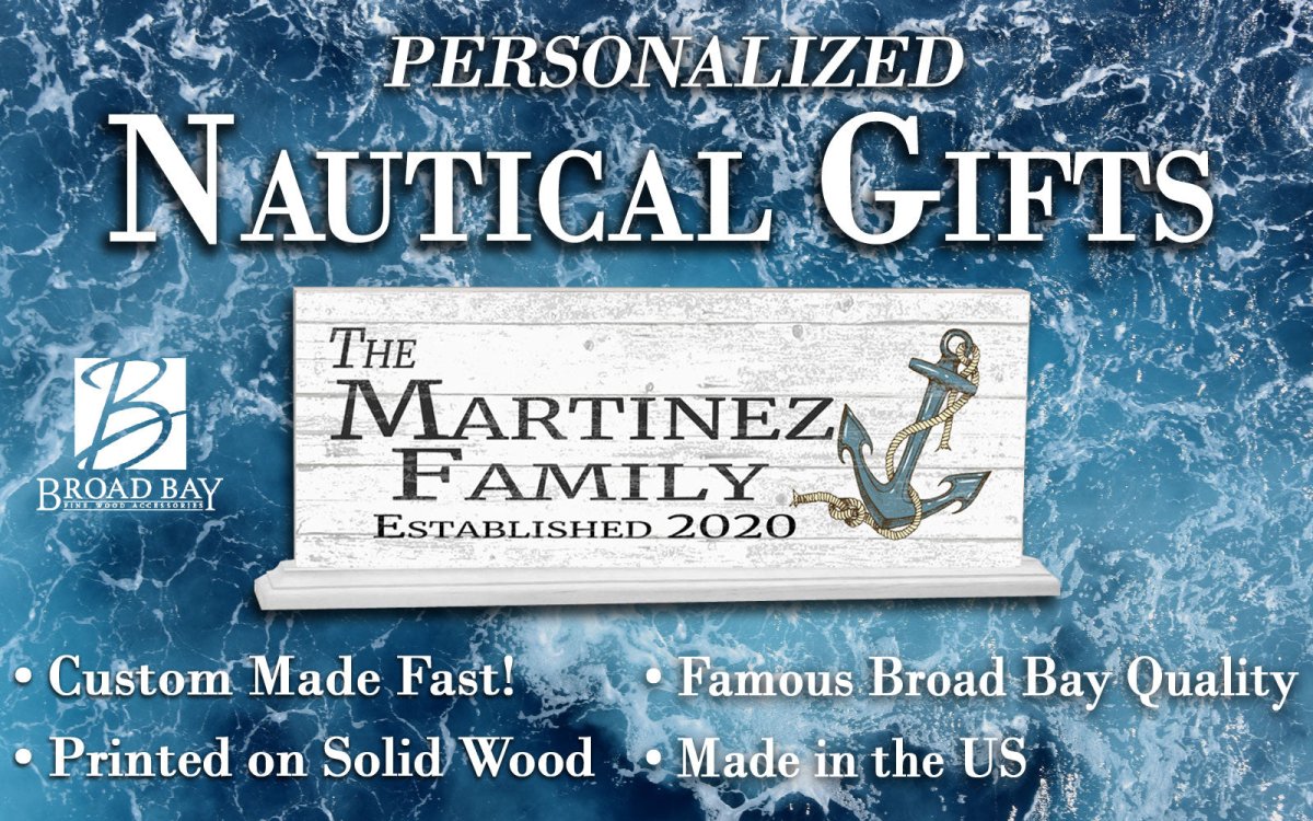 Personalized Family Name Sign Nautical Coastal Décor