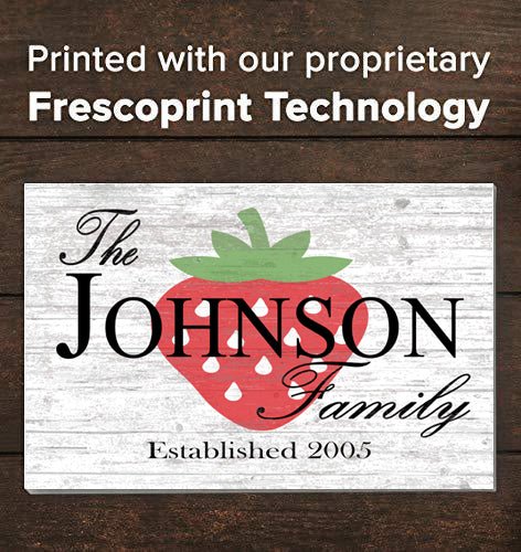 Personalized Family Name Sign Strawberry Summer Seasonal Décor