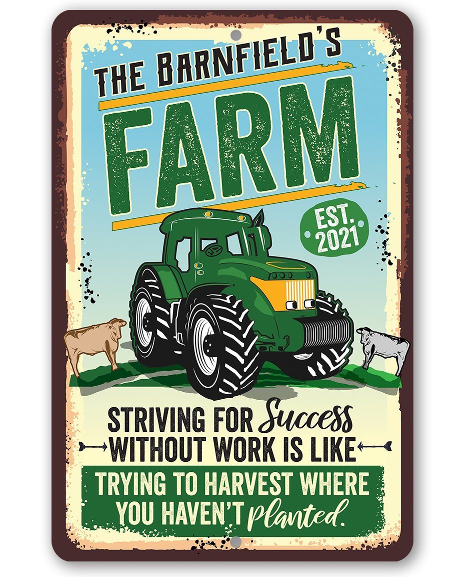 Personalized - Farm - Metal Sign