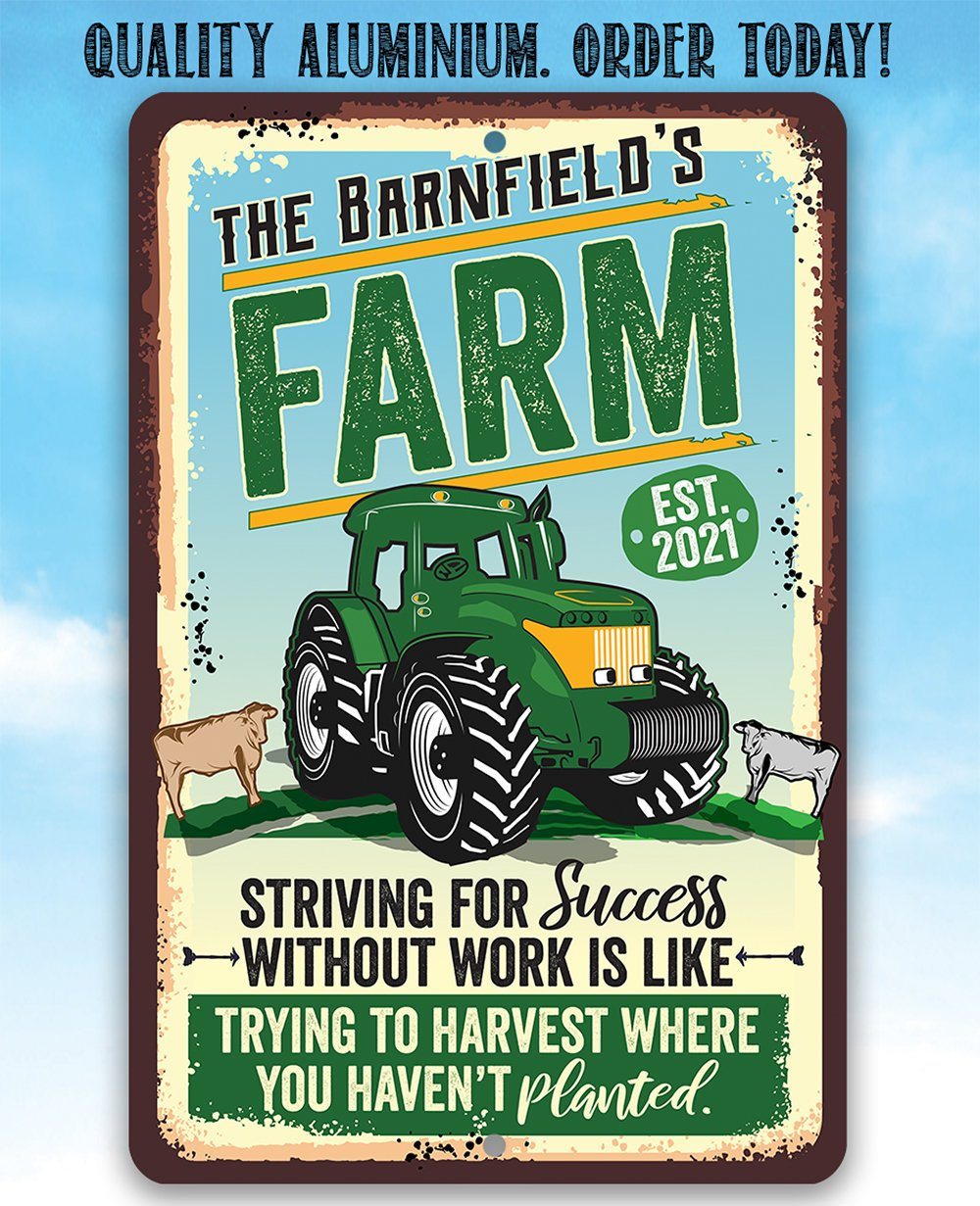 Personalized - Farm - Metal Sign