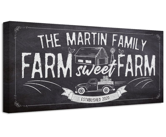 Personalized - Farm Sweet Farm - Canvas