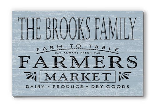 Personalized Farmer's Market Farmhouse Sign Kitchen or Pantry Rustic Décor