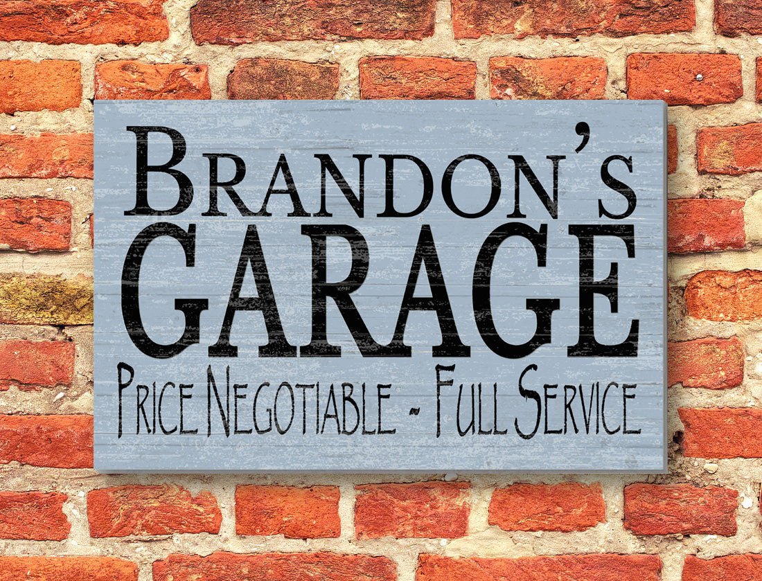 Personalized Garage Sign Man Cave Wooden Decoration