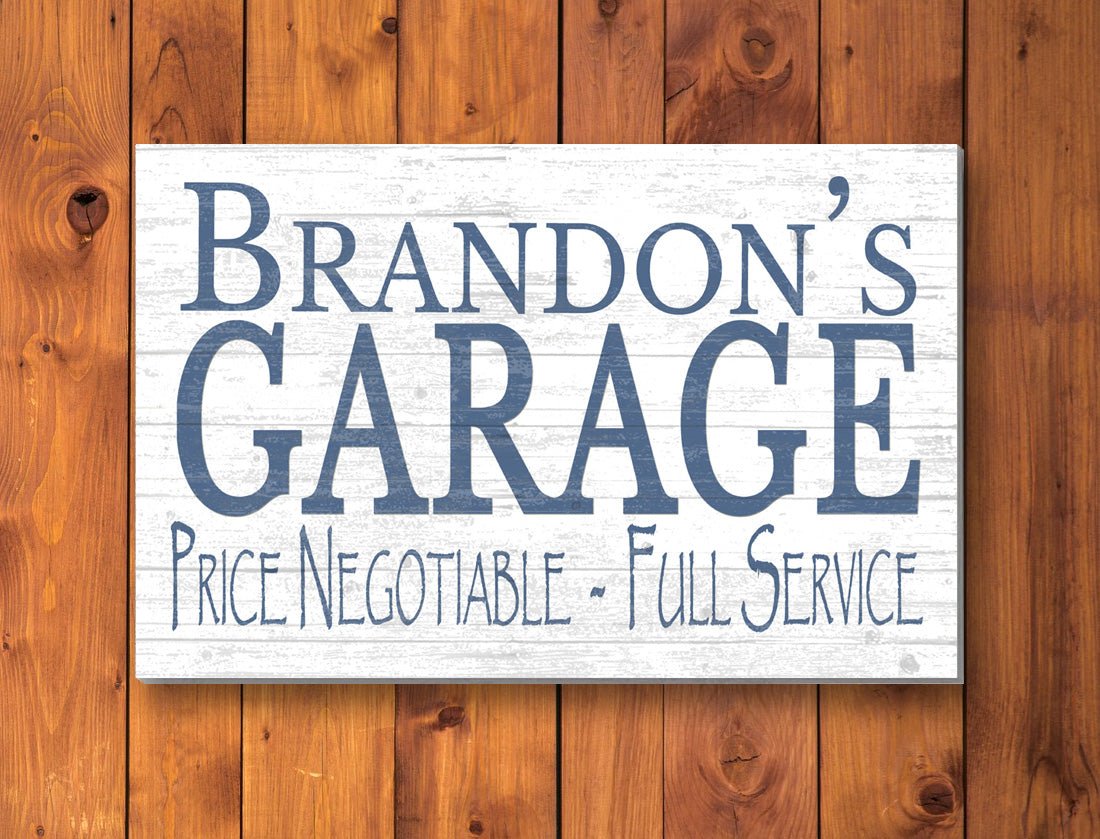 Personalized Garage Sign Man Cave Wooden Decoration