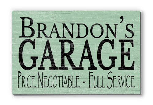 Personalized Garage Sign Man Cave Wooden Decoration