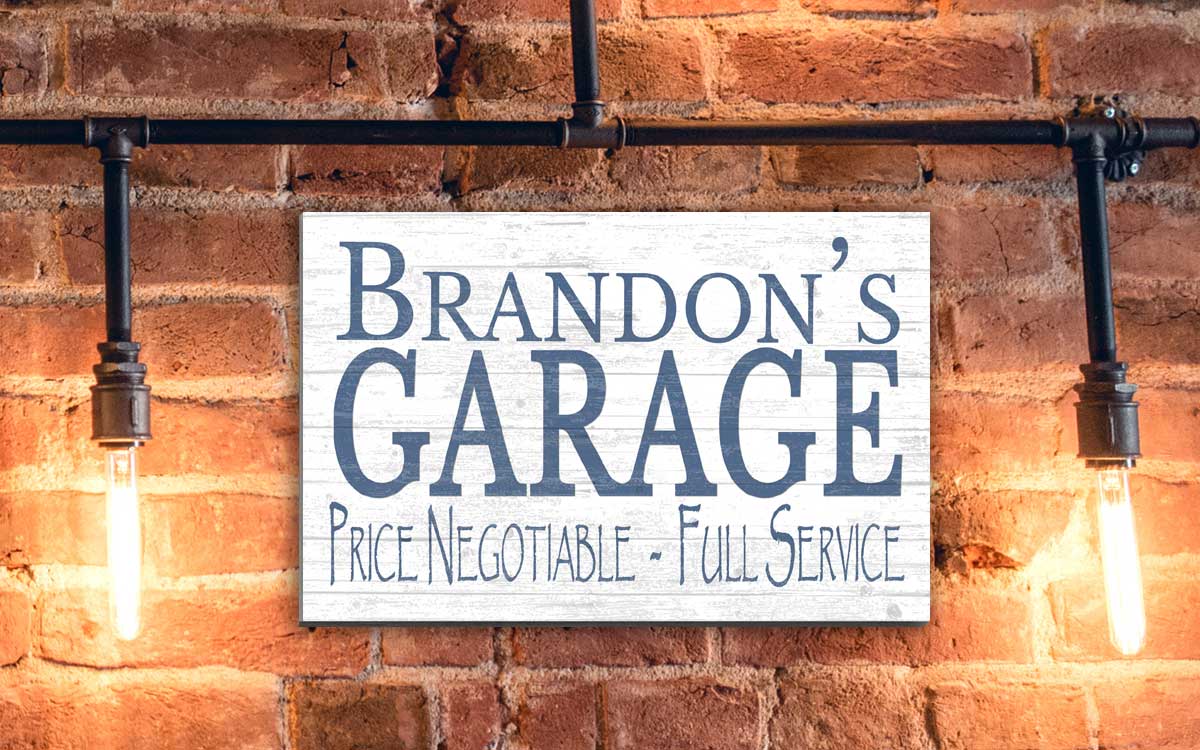 Personalized Garage Sign Man Cave Wooden Decoration