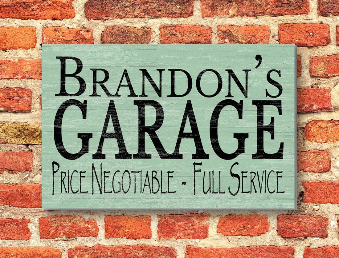 Personalized Garage Sign Man Cave Wooden Decoration