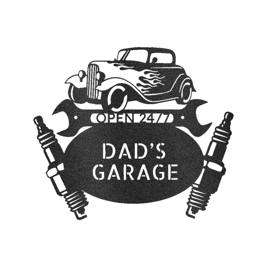 Garage Sign - Custom Metal Sign, Gift For Him, Christmas Gifts For Dad