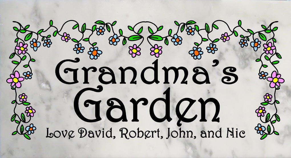 Personalized Garden Stone – Custom Marble Gift for Grandma, Mom, or Gardener, FREE 2-Day Shipping*
