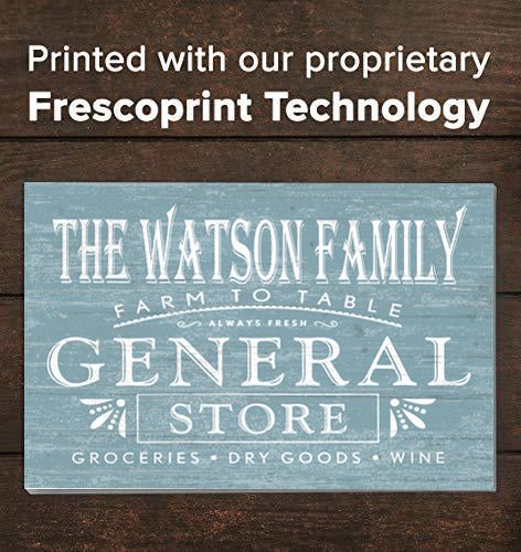 Personalized General Store Sign Vintage Wall Art Custom Kitchen or Pantry Sign
