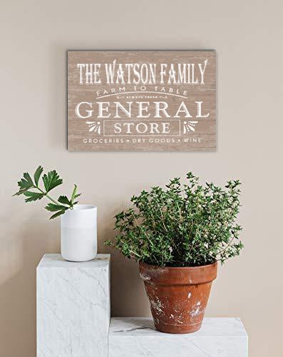 Personalized General Store Sign Vintage Wall Art Custom Kitchen or Pantry Sign
