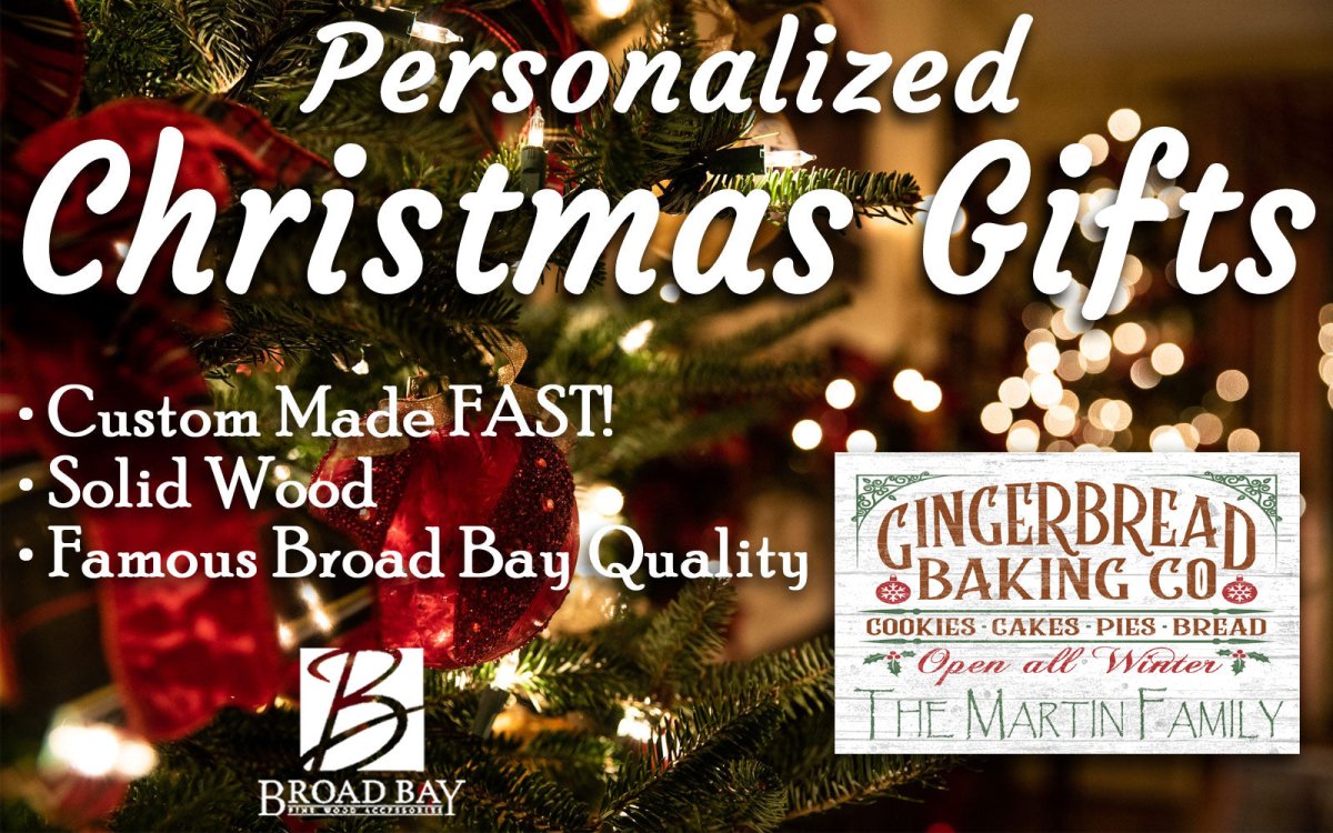 Personalized Gingerbread Baking Company Christmas Sign Wood