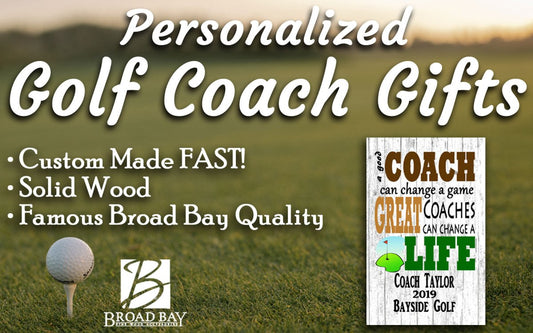 Personalized Golf Coach Gift Plaque