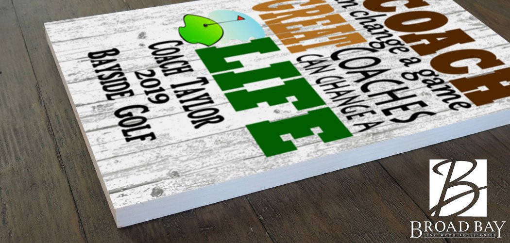 Personalized Golf Coach Gift Plaque