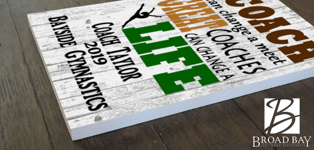 Personalized Gymnastics Coach Gift Plaque