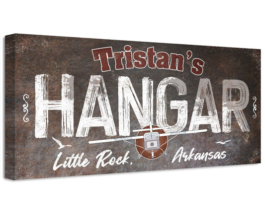 Personalized - Hangar Airplane - Canvas