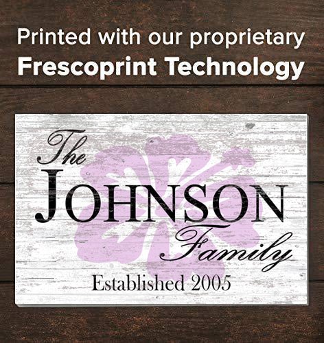 Personalized Home Sign Custom Hibiscus Wooden Decor for Beach House