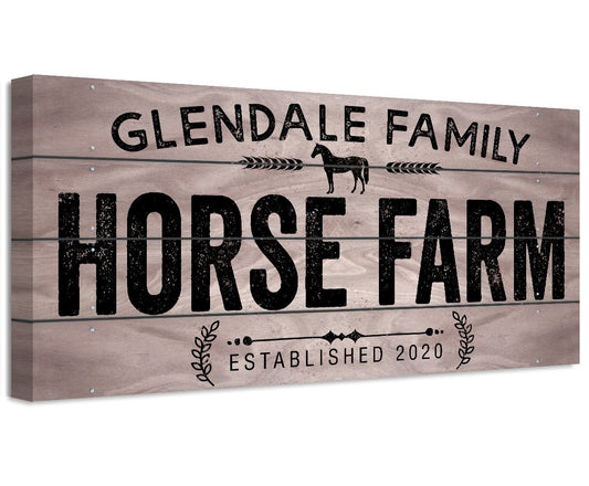 Personalized - Horse Farm - Canvas