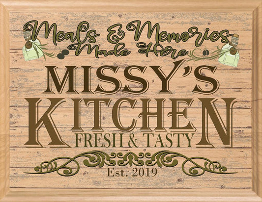 PERSONALIZED Kitchen Sign With Name for Great Cooks Mom Dad Grandma Grandpa