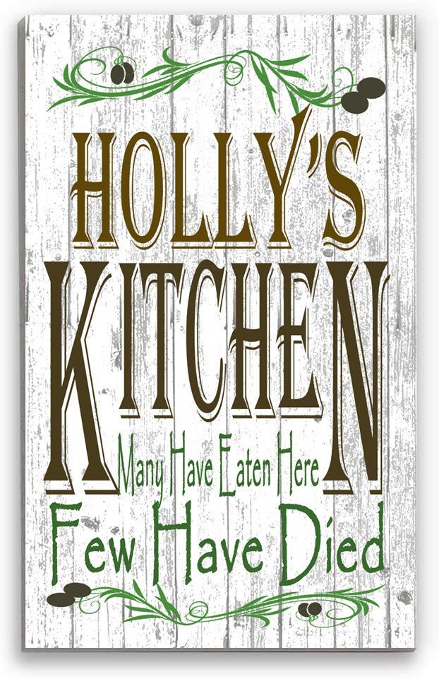 Personalized Kitchen Signs With Custom Name