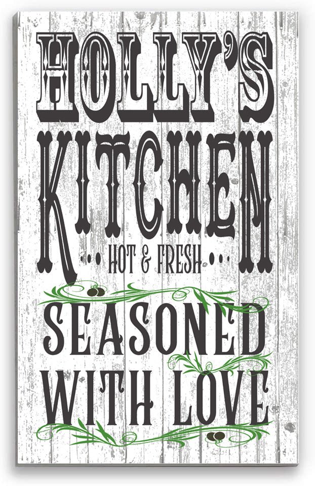 Personalized Kitchen Signs With Custom Name