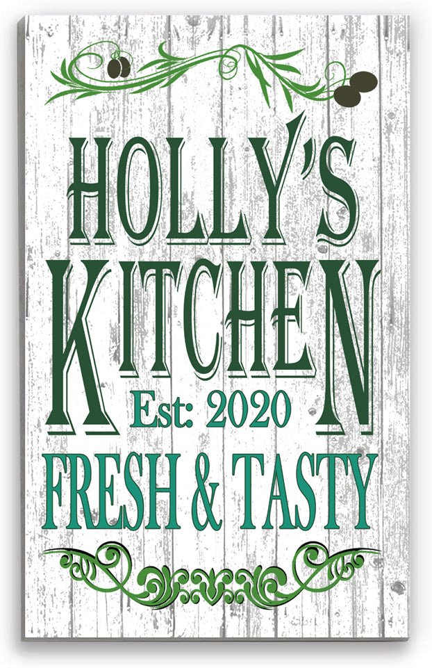Personalized Kitchen Signs With Custom Name