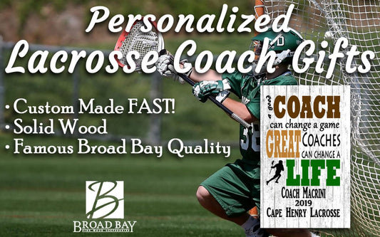 Personalized Lacrosse Coach Gift Plaque