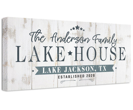 Personalized - Lake House - Canvas