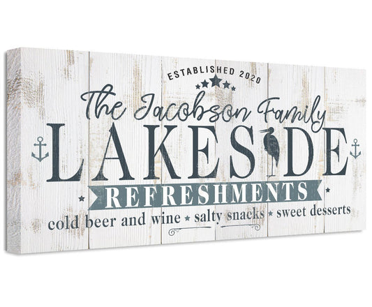 Personalized - Lakeside Refreshments - Canvas