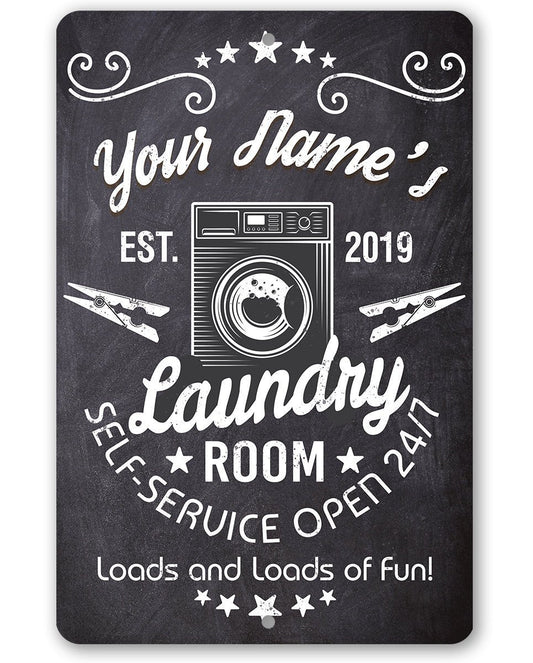 Personalized - Laundry -  Metal Sign