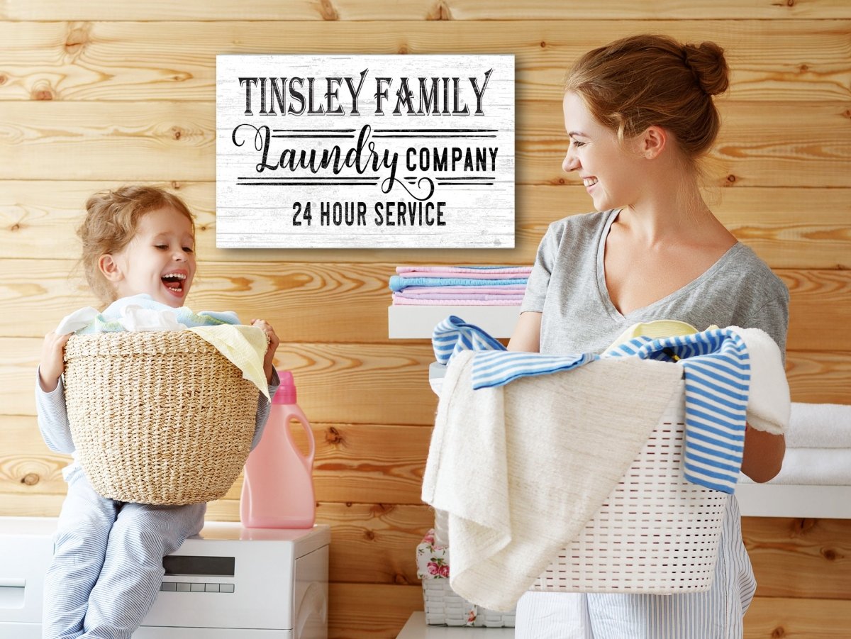 Personalized Laundry Room Sign Custom Farmhouse Style Décor