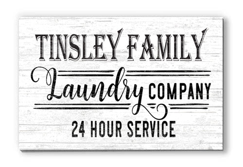 Personalized Laundry Room Sign Custom Farmhouse Style Décor
