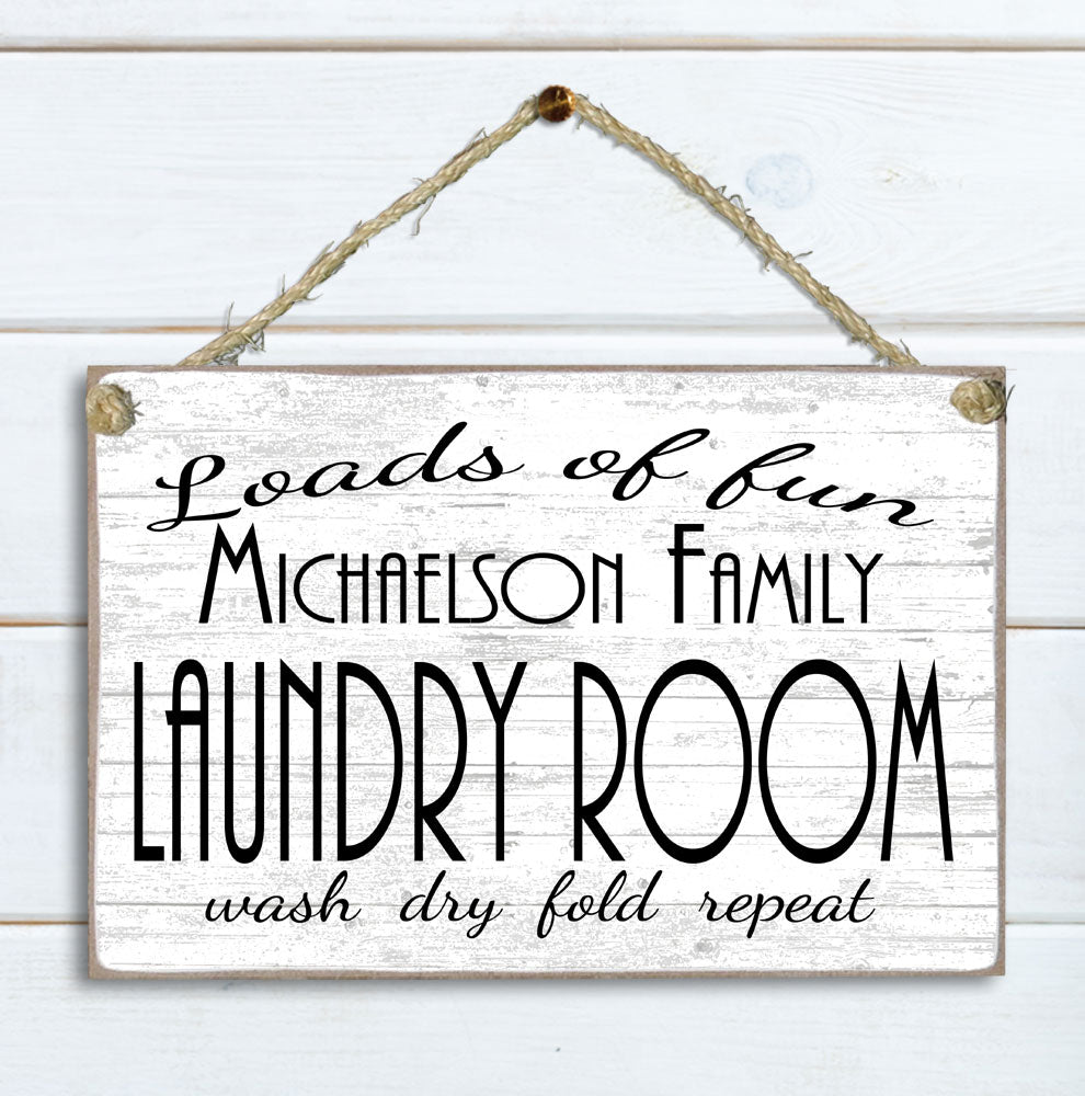 Personalized Laundry Sign Laundry Room Decoration Customized Wash Dry Fold Rinse Repeat