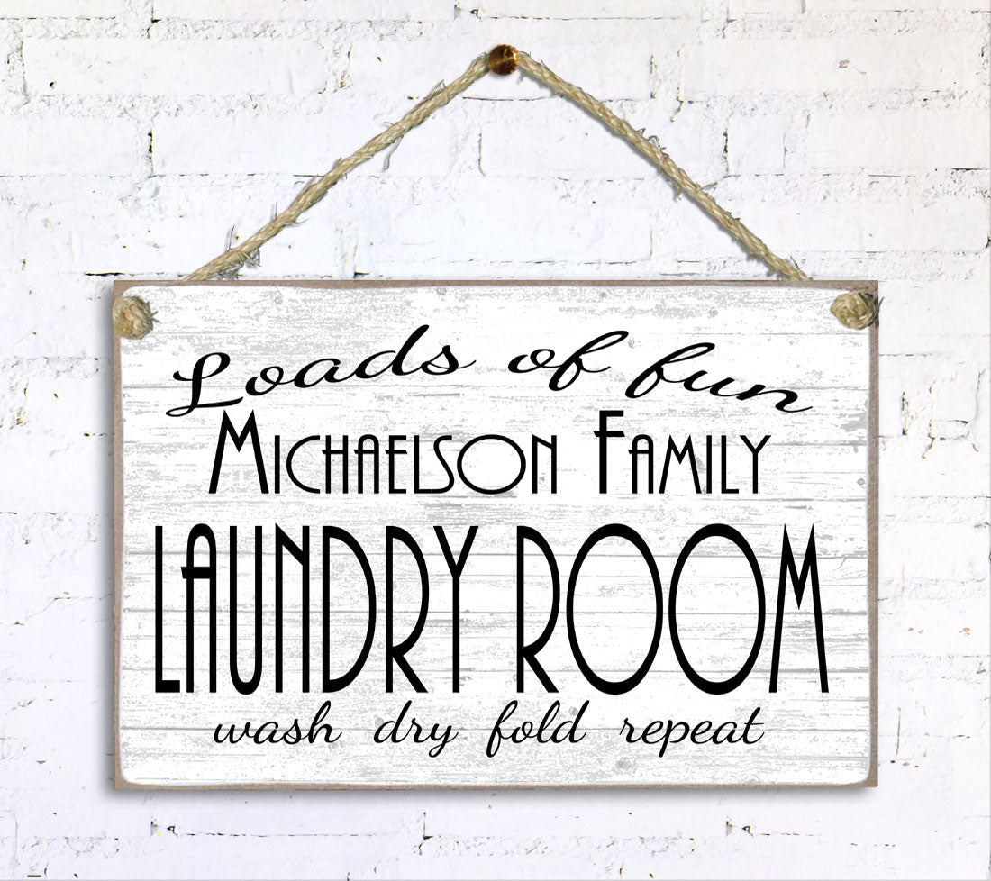 Personalized Laundry Sign Laundry Room Decoration Customized Wash Dry Fold Rinse Repeat