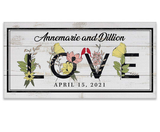 Personalized - Love Botanicals - Canvas