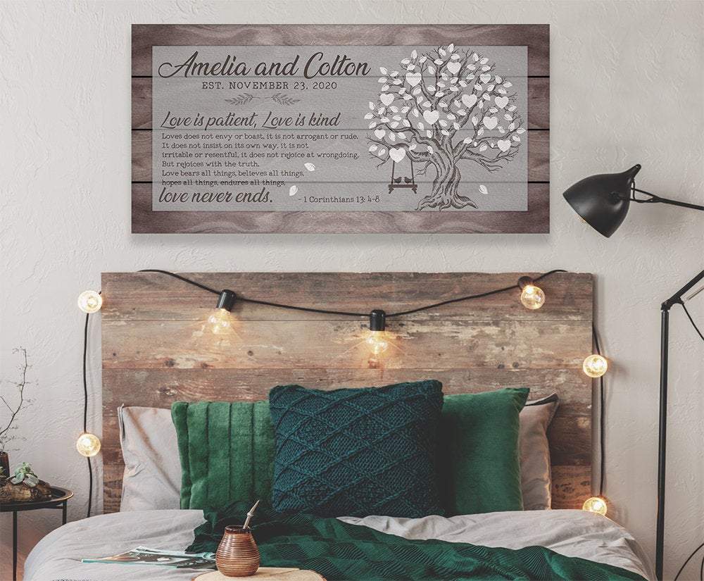 Personalized - Love Is Patient Tree - Canvas