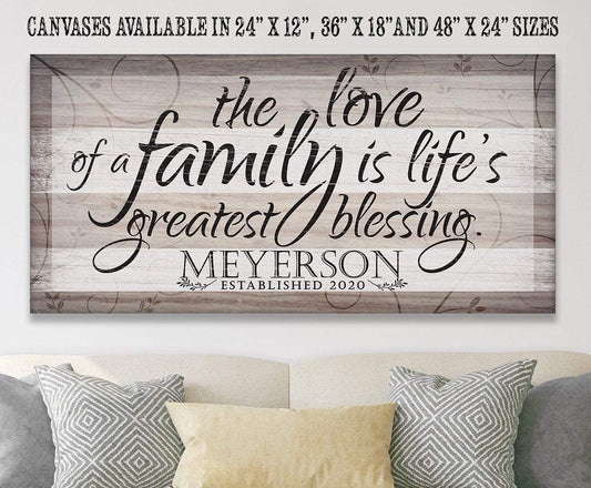 Personalized - Love Of A Family - Canvas