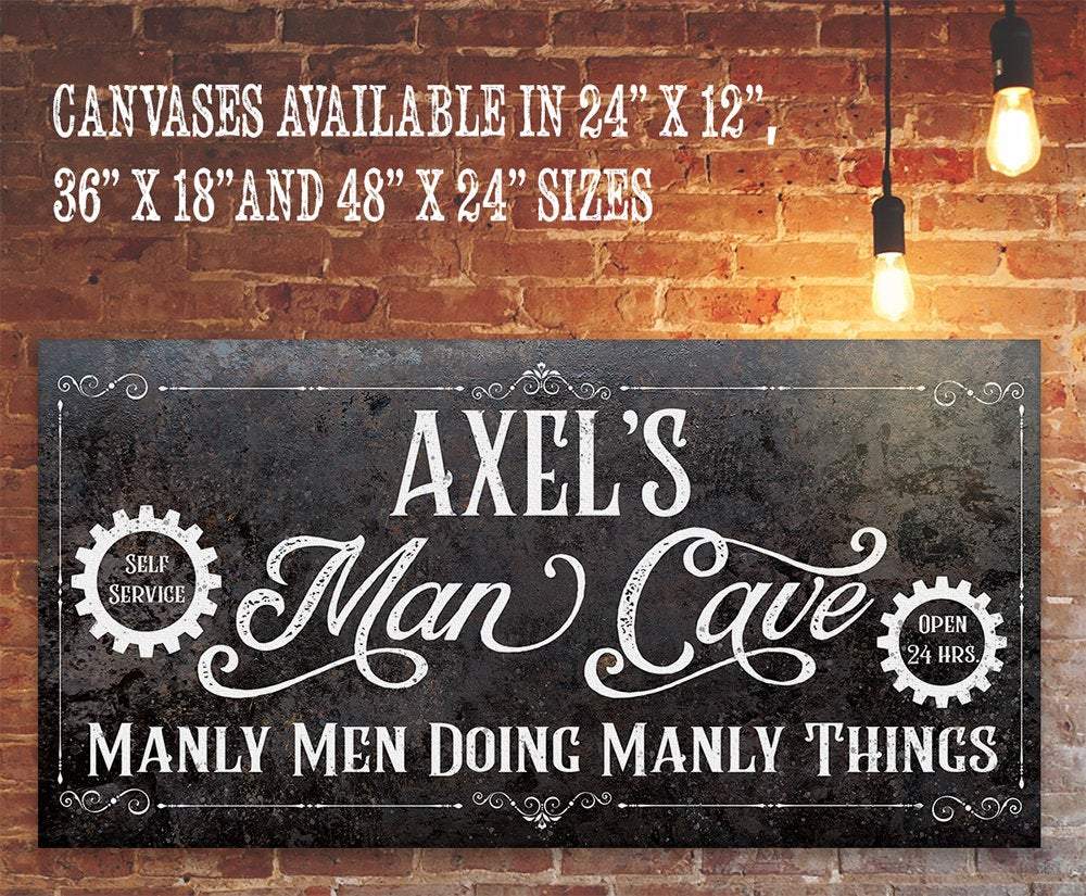Personalized - Man Cave - Canvas