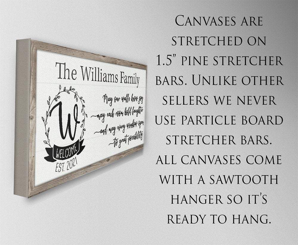 Personalized - May Our Walls Know Joy - Canvas
