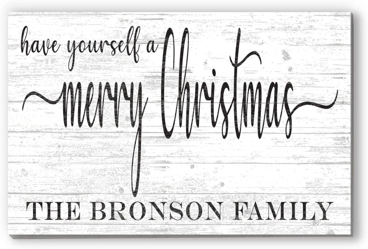 Personalized Merry Christmas Wood Sign